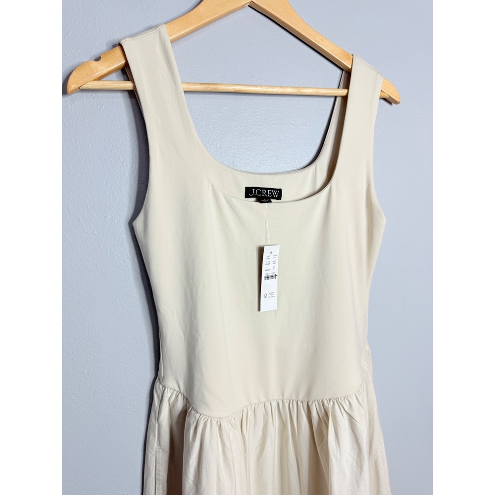 J.Crew Drop-waist mixy dress Small Natural NWT - Picture 4 of 7